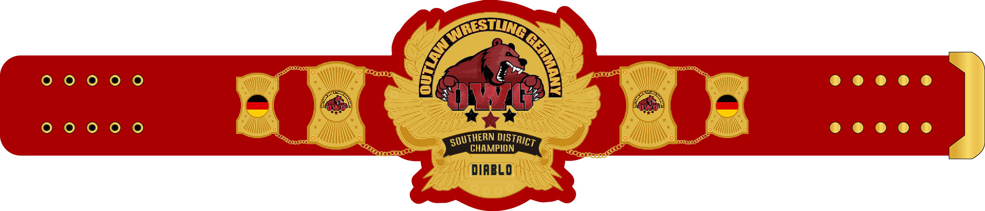 OWG Outlaw Wrestling Germany Southern District Wrestling Champion Gürtel